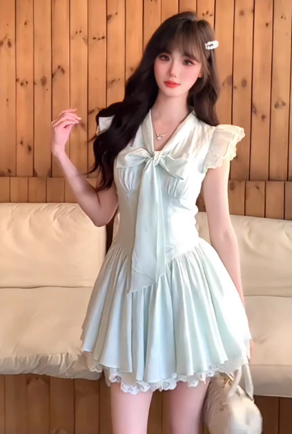 Elegant and Cute Princess Dress, Summer Short Dress C7126