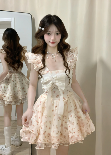 Elegant and Cute Princess Dress, Summer Short Dress C7134