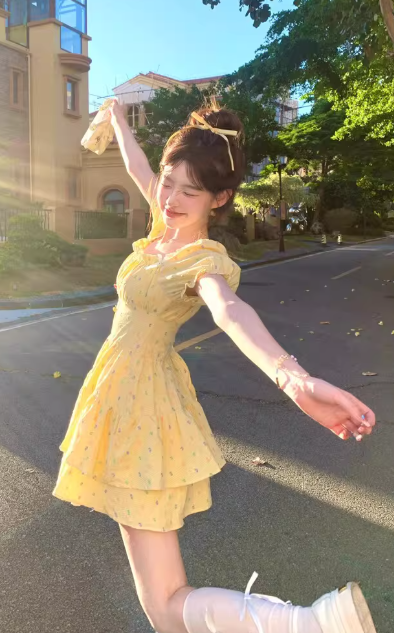 Elegant and Cute Princess Dress, Summer Short Dress C7138