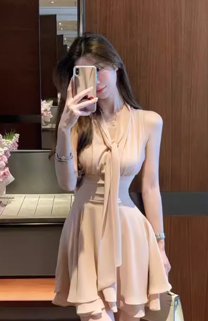 French-style Sweet and Innocent New Summer Short Dress C7162