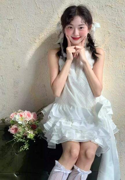 French-style Sweet and Innocent New Summer Short Dress C7163