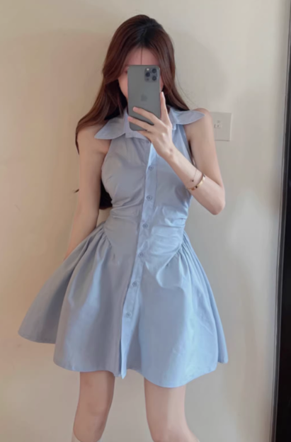 French-style Sweet and Innocent New Summer Short Dress C7164