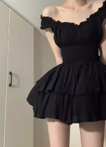 Gentle and Sweet A-Line Princess Dress,  Summer Short Dress C7194