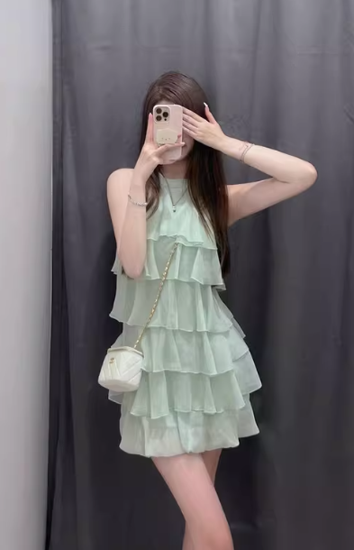 Gentle and Sweet A-Line Princess Dress,  Summer Short Dress C7196