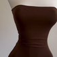 Vintage Sheath Strapless Slit Homecoming Dress 19th Birthday Outfits C754