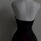 Vintage Sheath High Neckline Black Long Prom Dress C757