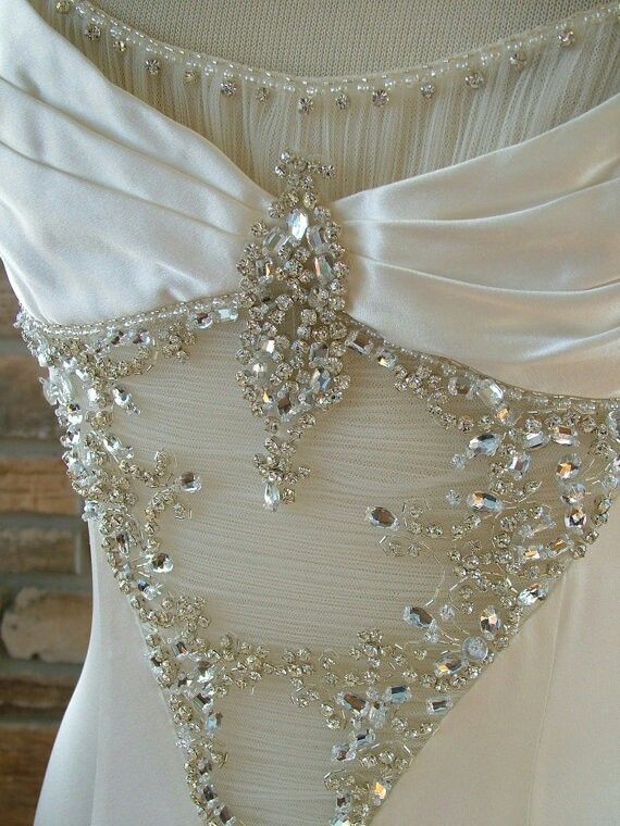 Vintage White Mermaid Straps Sequin Long Wedding Dresses C773
