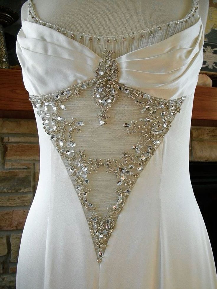 Vintage White Mermaid Straps Sequin Long Wedding Dresses C773
