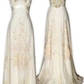 Vintage A Line Straps Satin Long Prom Dress C777