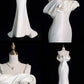 Vintage Mermaid Straps Sleeveless Long Satin Wedding Dresses C797