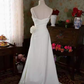 Robes de mariée longues blanches à bretelles sirène Vintage C79
