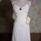 Robes de mariée longues blanches à bretelles sirène Vintage C79