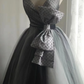Princess A Line V Neck Satin Tulle Long Prom Dress, Evening Dress C8015