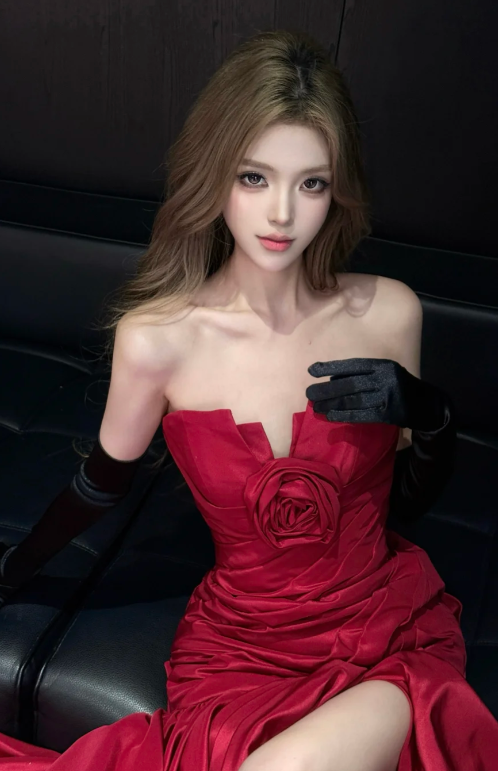Robe de bal longue sirène élégante, sans bretelles, plissée, en satin, sans gants, C8021