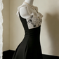 Princess A Line Square Neck Satin Lace Short Homecoming Dress 16th Birthday Outfits C8035