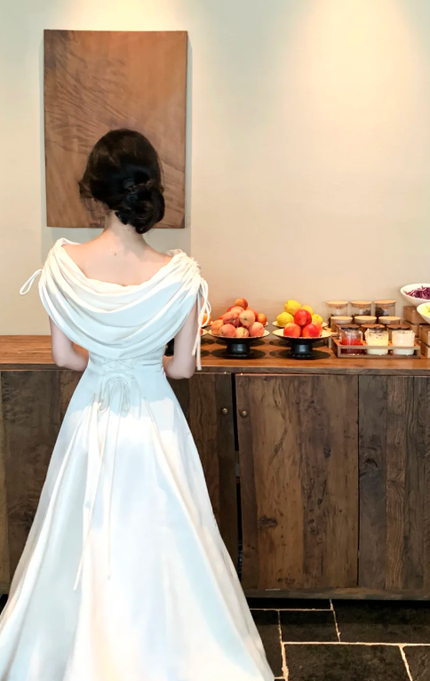 Princess A Line Off The Shoulder Satin Long Prom Dress, Evening Dress C8073