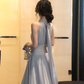 Pretty A Line Halter Chiffon Sequin Long Prom Dress, Evening Dress C8075