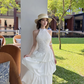Charming A Line Halter Tiered Chiffon Long Prom Dress, Evening Dress C8077