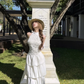 Charming A Line Halter Tiered Chiffon Long Prom Dress, Evening Dress C8077