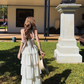 Charming A Line Halter Tiered Chiffon Long Prom Dress, Evening Dress C8077