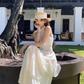 Charming A Line Halter Tiered Chiffon Long Prom Dress, Evening Dress C8077