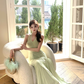 Unique A Line V Neck Chiffon Long Prom Dress, Evening Dress C8079