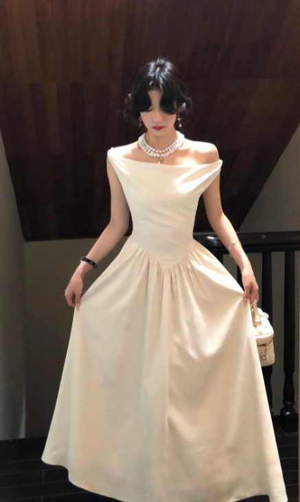 Elegant Sweet A Line Satin Long Prom Dress, Evening Dress C8102