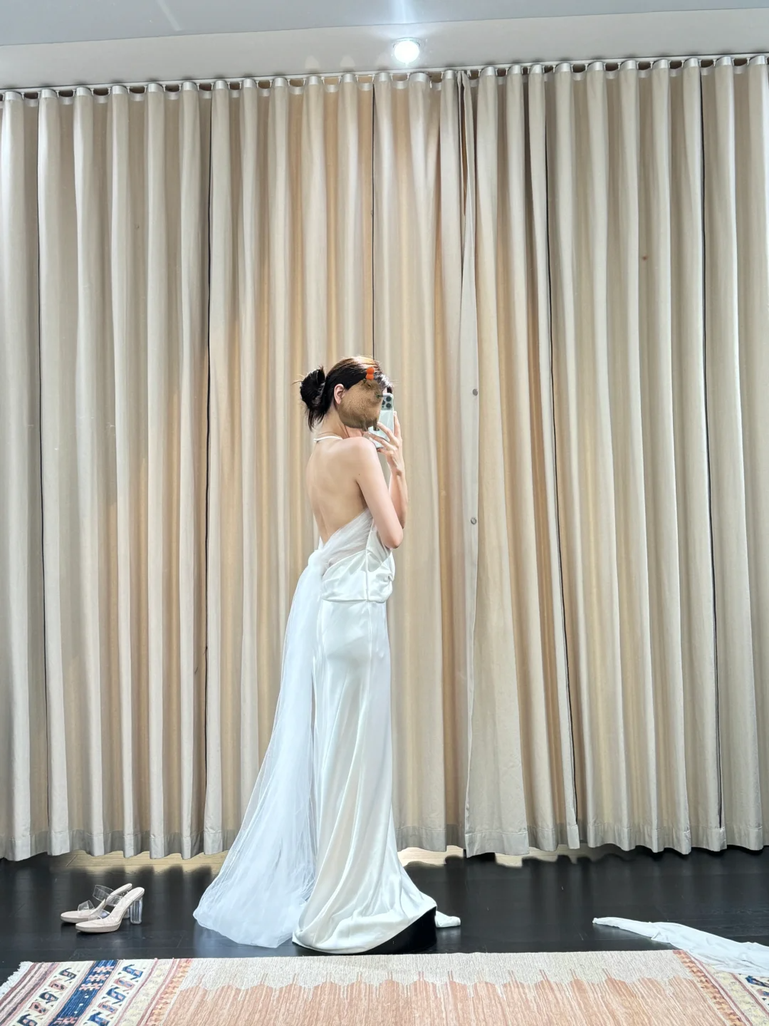 Classy Mermaid Halter Satin Long Prom Dress, Evening Dress C8115