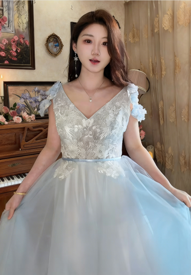 Robe de bal de princesse bustier à volants en satin long, robe de soirée C8117