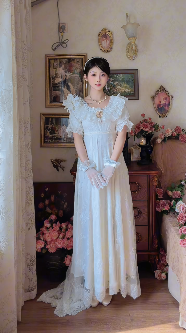 Robe de bal de princesse bustier à volants en satin long, robe de soirée C8117