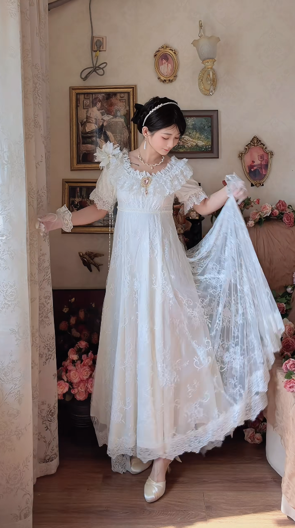 Robe de bal de princesse bustier à volants en satin long, robe de soirée C8117