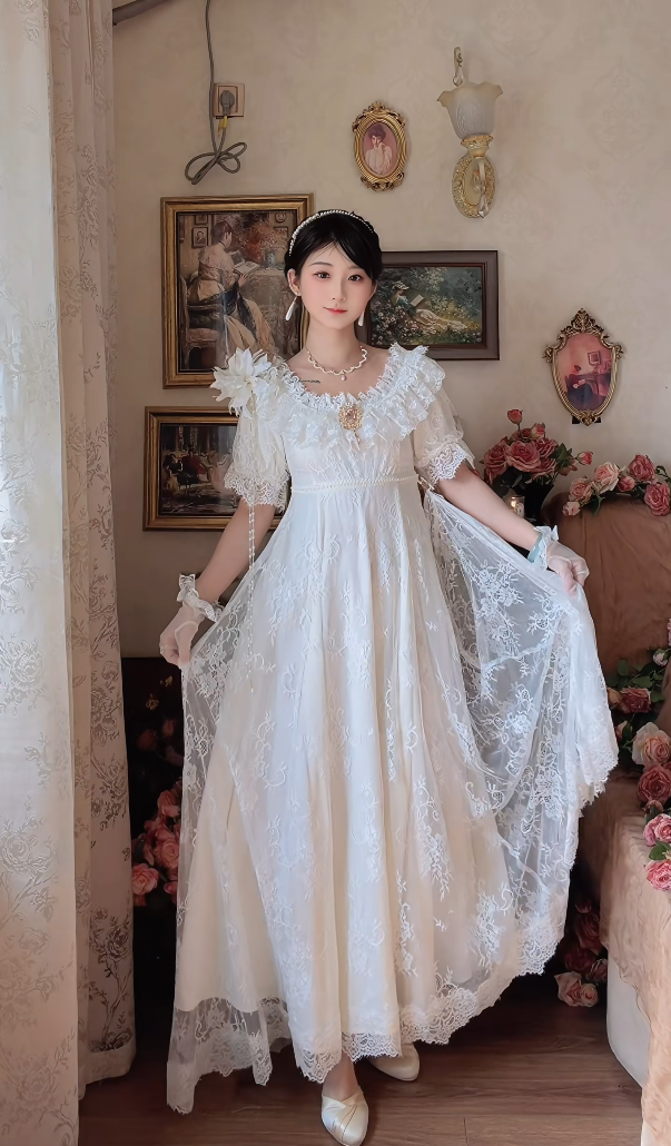 Robe de bal de princesse bustier à volants en satin long, robe de soirée C8117