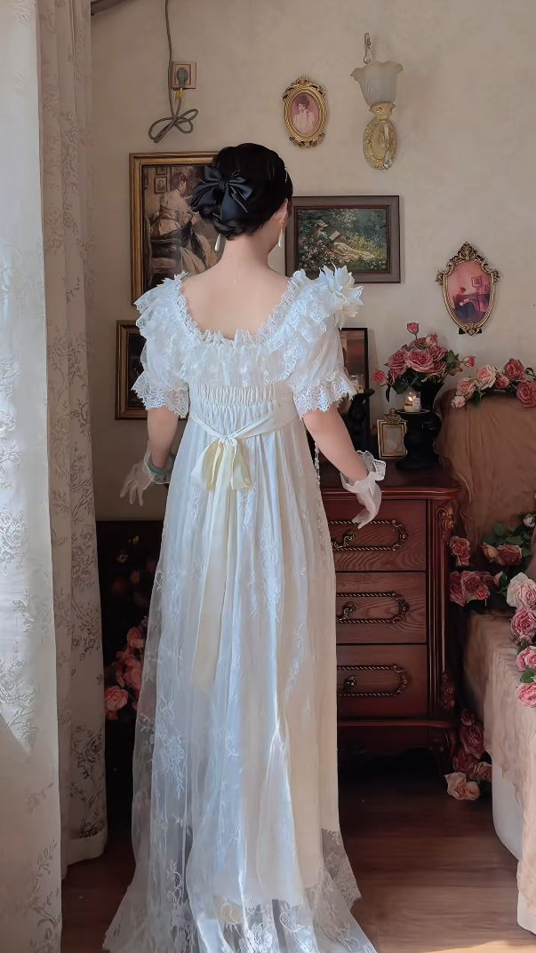 Robe de bal de princesse bustier à volants en satin long, robe de soirée C8117