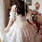 Sleek Short Sleeve Prom Dress Lace Floral A-Line Long Evening Dress C8125