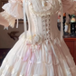 Sleek Short Sleeve Prom Dress Lace Floral A-Line Long Evening Dress C8125