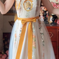 Robe de bal de princesse bustier à volants en satin long, robe de soirée C8117