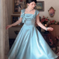 Robe de bal de princesse bustier à volants en satin long, robe de soirée C8117