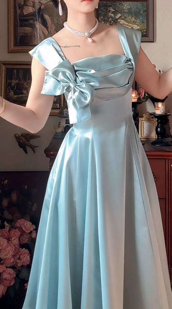 Robe de bal de princesse bustier à volants en satin long, robe de soirée C8117
