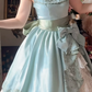 Robe de bal de princesse bustier à volants en satin long, robe de soirée C8117