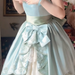Robe de bal de princesse bustier à volants en satin long, robe de soirée C8117