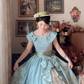 Robe de bal de princesse bustier à volants en satin long, robe de soirée C8117