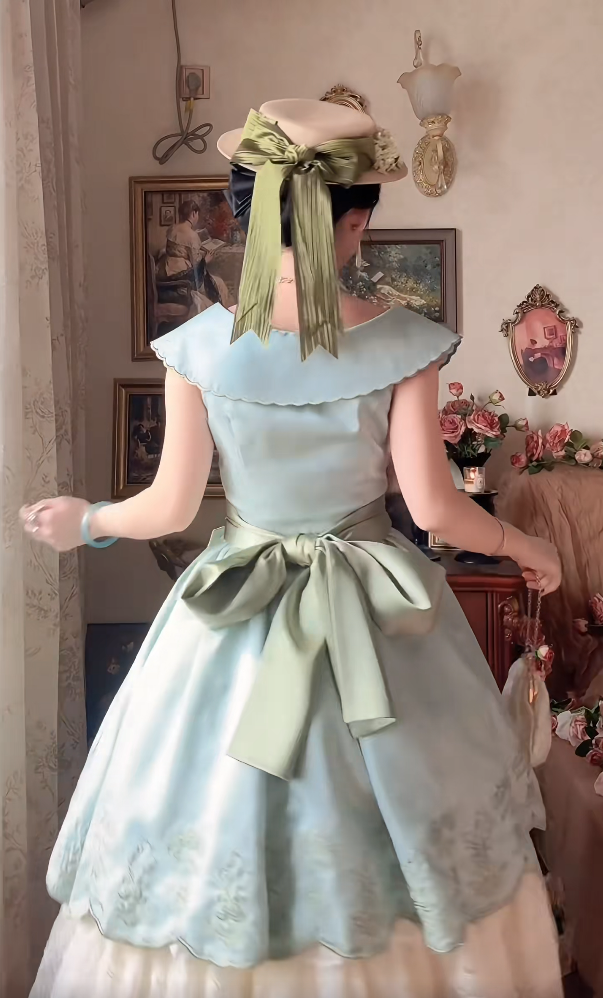 Robe de bal de princesse bustier à volants en satin long, robe de soirée C8117