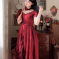 Robe de bal de princesse bustier à volants en satin long, robe de soirée C8117
