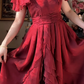 Robe de bal de princesse bustier à volants en satin long, robe de soirée C8117