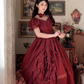 Robe de bal de princesse bustier à volants en satin long, robe de soirée C8117