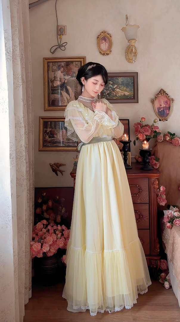 Robe de bal de princesse bustier à volants en satin long, robe de soirée C8117
