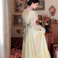 Robe de bal de princesse bustier à volants en satin long, robe de soirée C8117