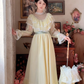 Robe de bal de princesse bustier à volants en satin long, robe de soirée C8117