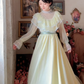 Robe de bal de princesse bustier à volants en satin long, robe de soirée C8117