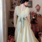 Robe de bal de princesse bustier à volants en satin long, robe de soirée C8117